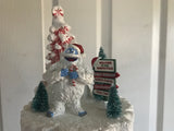 Santa and the snow monster from Rudolph