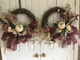 Dusty Rose, Crimson, Cream Pumpkins