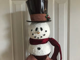 Leather Hat Snowman