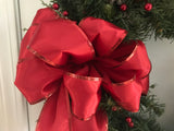 New England Evergreens/ Red Satin Bow/Satin Red Berries