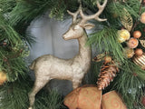 Gold Deer/Scotch Pine 30” Wreath