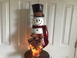 Leather Hat Snowman