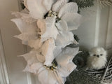 Three Snowy Poinsettias/Baby Snow Owl/Icy Branches