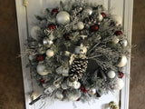 Snowman Pine Cone/30” Wreath