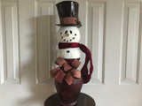 Leather Hat Snowman