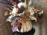 Cream Pumpkin Centerpiece