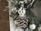 Snowman Pine Cone Blue