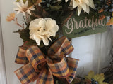 Grateful/Cream Mums/Cream Hydrangeas