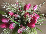 Pink Tulips Centerpiece