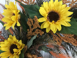 Grateful Thankful Blessed/Sunflowers and Fall Grasses