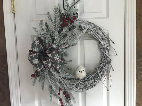 Snow Covered Balsam Pine/Baby Owl