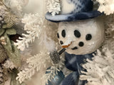 Blue/White/Silver Snowman