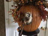 Large Pumpkin Owl Centerpiece