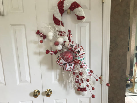 Candy Cane/Santa Bow