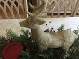 Gold Deer/Red Candle Centerpiece