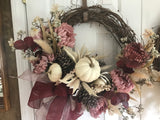 Dusty Rose, Crimson, Cream Pumpkins