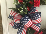 Patriotic Wreath with a few Poppy’s