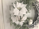 Three Poinsettias/Baby Owl