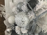 36” Woodsy Snow Covered Winter Wreath