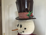 Leather Hat Snowman