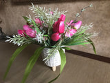 Pink Tulips Centerpiece