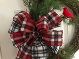 Flannel Bows/Cardinal