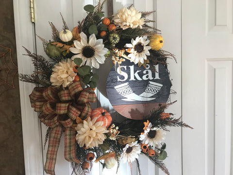 Viking Brewery Fall Wreath