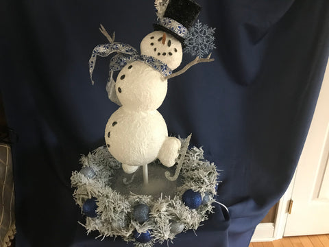 Ice Skating Snowman