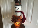 Leather Hat Snowman