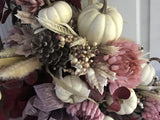 Dusty Rose, Crimson, Cream Pumpkins