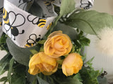 Welcome/Honey Bees/Yellow Ranunculus