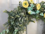 Hydrangea and Yellow Ranunculus