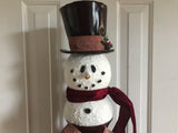 Leather Hat Snowman