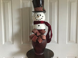 Leather Hat Snowman