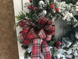 New England Winter/Plaid Bow