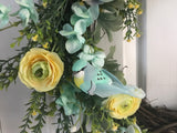 Hydrangea and Yellow Ranunculus