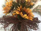 Straw wreath/Sunflowers