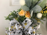 Welcome/Honey Bees/Yellow Ranunculus