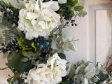 White Hydrangeas/Blueberries