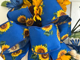 Royal Blue & Yellow Sunflowers