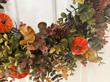 Fall Eucalyptus/Pumpkins/Pine Cones