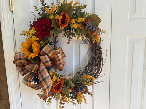 Fall Plaid with a Touch of Blue