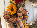 Fall Plaid with a Touch of Blue