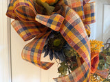 Fall Plaid with a Touch of Blue