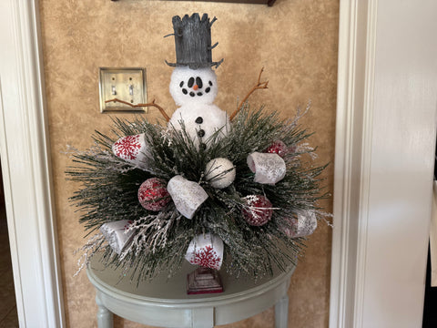 Icy Snowman Centerpiece