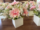 Pink Dahlia Centerpiece
