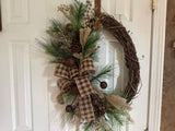 Oval wreath bronze and brown