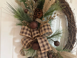 Oval wreath bronze and brown