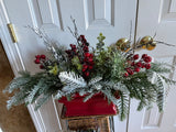 Winter Centerpiece/Red Container