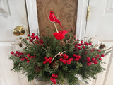 Two Cardinals Winter Centerpiece